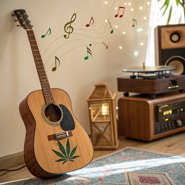una imagen que refleje la influencia del cannabis